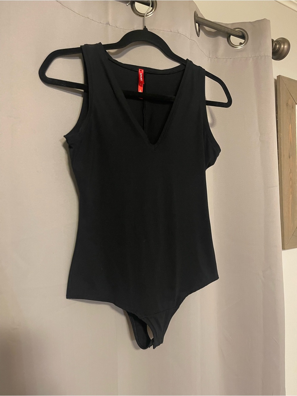SPANX Black V-Neck Sleeveless Shapewear Bodysuit